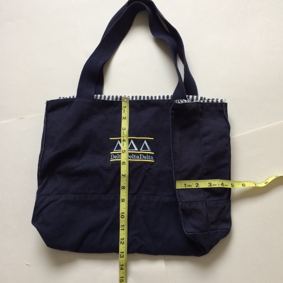TriDelta tote with outside pockets Navy White - Picture 6 of 6